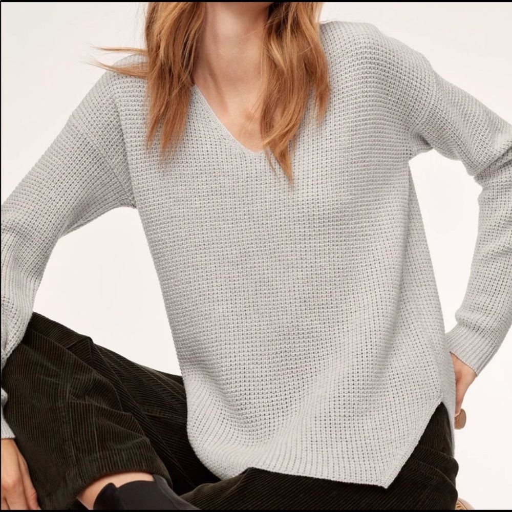 Aritzia V Neck Knit Sweater - Picture 3 of 3